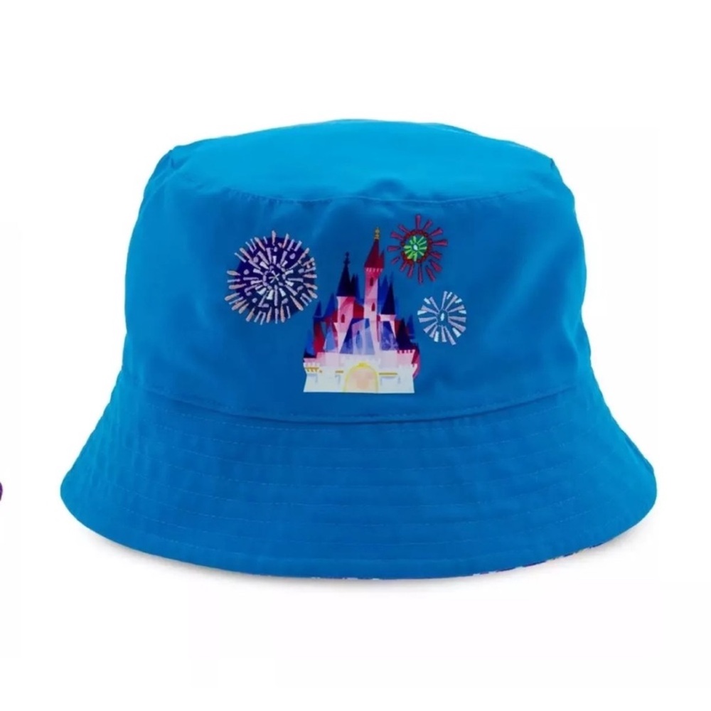 NWT Disney Parks Walt Disney World Icons Joey Chou Reversible Bucket Hat - Picture 2 of 4